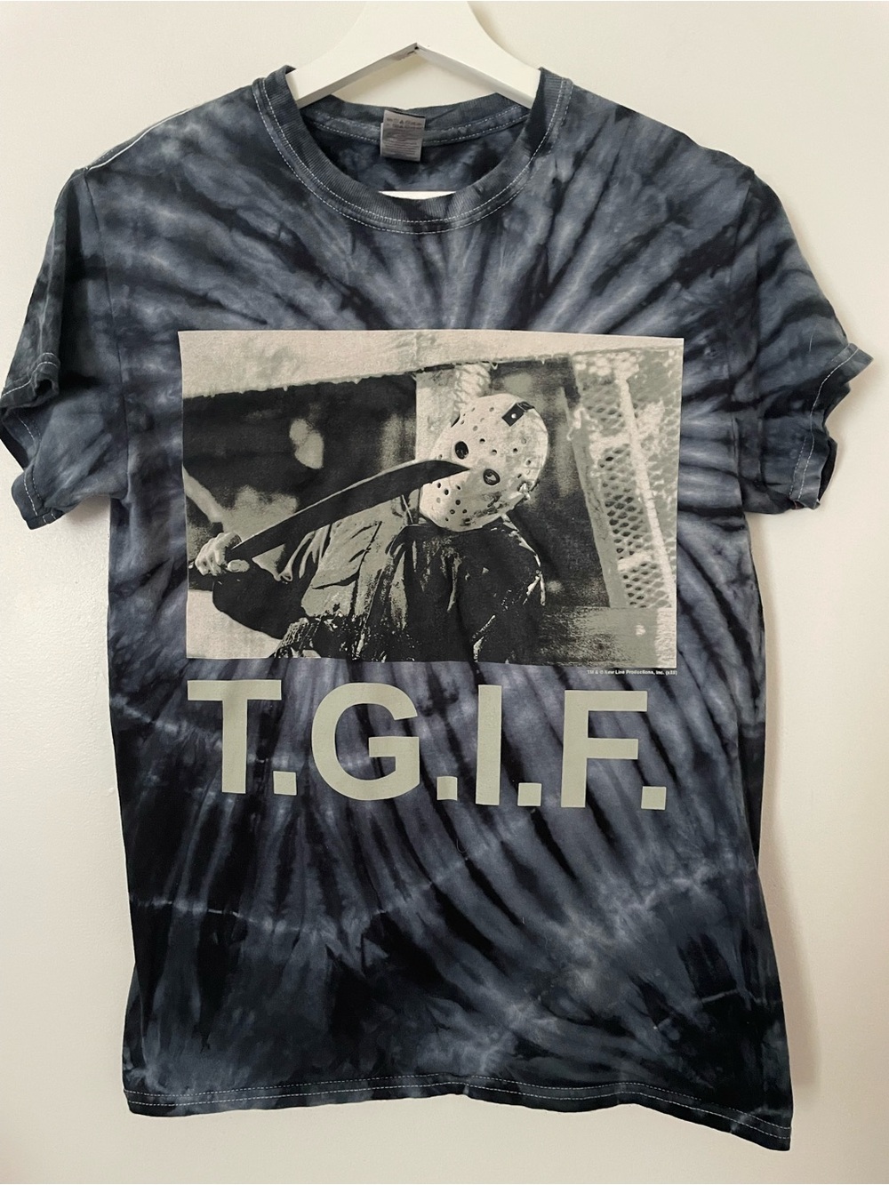Friday the 13th Tie-Dye Graphic Tee with T.G.I.F. Front Print